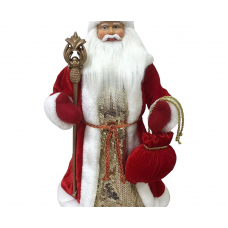 Фигура новогодняя 50см MAGIC TIME Дед Мороз пластик/текстиль красный 93962