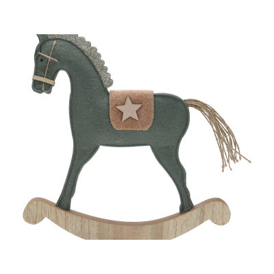 Фигура новогодняя 30см KOOPMAN Лошадка-качалка дерево микс GR9121300
