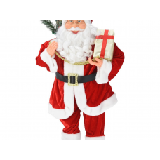 Фигура новогодняя 80см KOOPMAN Санта с подарками пластик+текстиль красный ATK000