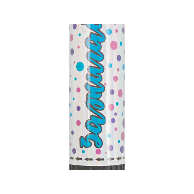 Пневмохлопушка конфетти-звезды пружинная (15см) мульти арт.93240