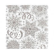 Наклейка-статик на стекло 2в1 MAGIC TIME 88352 Снежинки ПВХ 30х38см серебро