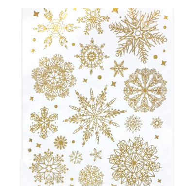 Украшение оконное 40x30см MAGIC TIME Золотые узоры ПВХ золотой 87525