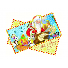 Наклейка-статик на стекло 2в1 MAGIC TIME 75166 Новогодняя почта ПВХ 45х35см