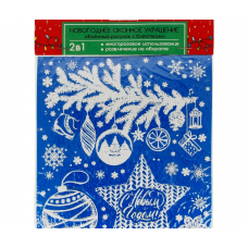 Наклейка-статик на стекло 2в1 MAGIC TIME 88316 Веточка с игрушками ПВХ 16х18см