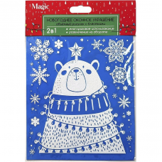 Наклейка-статик на стекло 2в1 MAGIC TIME 88311 Мишка ПВХ 16х18см