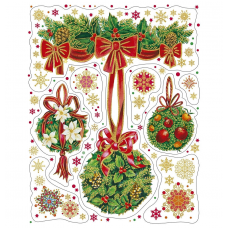 Наклейка-статик на стекло 2в1 MAGIC TIME 88350 Зимний орнамент ПВХ 30х38см