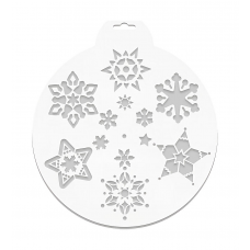 Трафарет пласт. MAGIC TIME 78065 Снежинки и звезды 25см