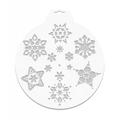 Трафарет пласт. MAGIC TIME 78065 Снежинки и звезды 25см
