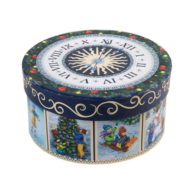 Коробка д/подарка MAGIC PACK 78460 Новогодние часы d14см