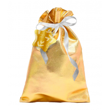 Мешок д/подарков 20х30см MAGIC PACK 90586 ПП золото