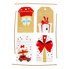 Набор мини-открыток на подарок MAGIC PACK 89640 Подарок 4шт/уп