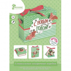 Набор д/творчества MAGIC TIME 80715 Новогодняя коробочка 29х21см зел.