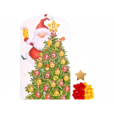 Набор д/творчества MAGIC TIME 80908 Елка-календарь Дед Мороз 21х47см