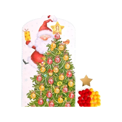 Набор д/творчества MAGIC TIME 80908 Елка-календарь Дед Мороз 21х47см