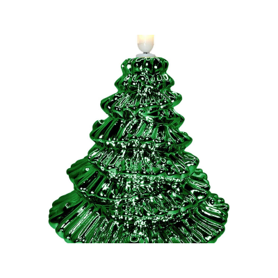 Статуэтка LED MAGIC TIME ЕЛКА (9,5х13см) фарфор зеленый + 3LR44 арт.92760