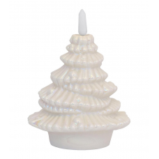 Статуэтка LED MAGIC TIME ЕЛКА (9,5х13см) фарфор белый + 3LR44 арт.92761