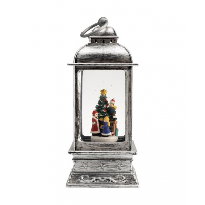 Лампион LED 24см NEON-LIGHT Рождество пластик серебряный с подстветкой 501-065