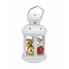 Лампион LED 20,6см NEON-LIGHT Шарики пластик белый с подстветкой 513-062