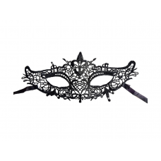 Маска карнавальная MAGIC TIME 82056 Тайна текстиль черный