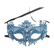 Маска карнавальная MAGIC TIME 80996 Ажурная полиэст. голубой