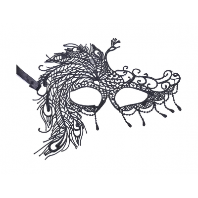 Маска карнавальная MAGIC TIME 88926 Гипюр полиэст. черн.