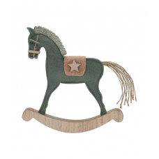 Фигура новогодняя 22см KOOPMAN Лошадка-качалка дерево микс GR9121290