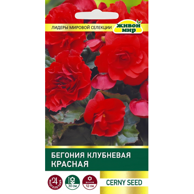 Бегония клубневая крупноцветковая Красная, 10 семян (Cerny seed, Чехия)