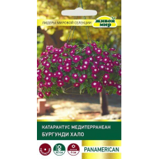 Катарантус ампельный Медитерранеан Бургунди Хало, 5 семян (PanAmerican Seed, Живой мир)