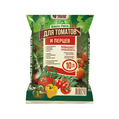 Грунт Азбука Роста для Томатов, перцев (10л)
