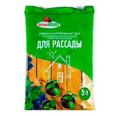 Грунт bonaAGRO для Рассады питательный (5л)