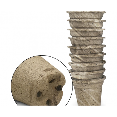 Набор Горшков торфяных круглые ГазонCity 80*80мм с улучш. дном (уп=10шт)