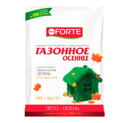 Удобрение BONA FORTE Газонное Осень (5кг)