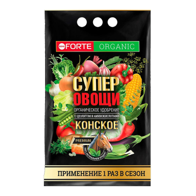 Удобрение Конское Премиум Органическое Супер Овощи BONA FORTE (2кг)