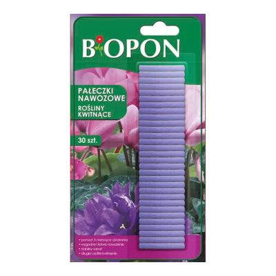 Удобрение БИОПОН для Комнатных цветущих растений минеральное, палочки (уп=30шт)