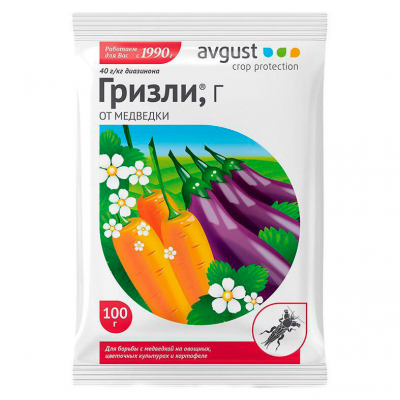Гризли AVGUST, инсектицид от медведки (100г)