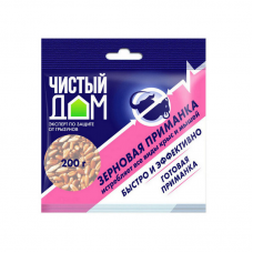 Приманка зерновая от крыс и мышей Чистый Дом, родентицид (200г)