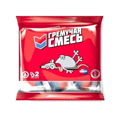 Тесто-Брикет от крыс и мышей Гремучая смесь, родентицид (200г)