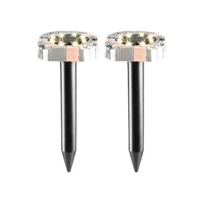 Отпугиватель кротов REXANT ультразвук. с садовым фонариком (уп=2шт), 71-0087