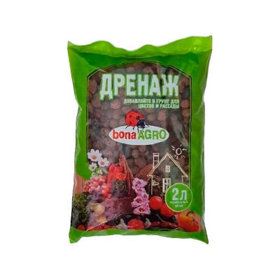 Дренаж керамзитовый bonaAGRO (2л) крупный 10-20мм