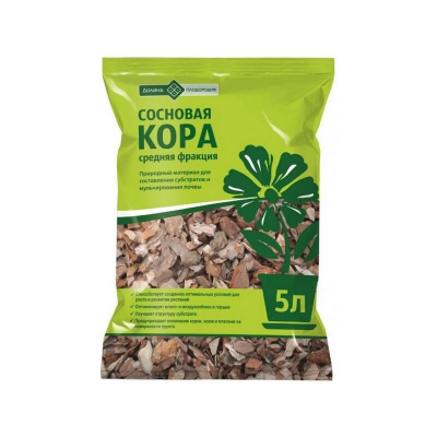 Кора сосновая Долина Плодородия (5л)