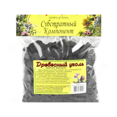Уголь древесный САДЫ АУРИКИ крупная фракция (0,5л)
