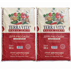 Грунт TERRA VITA Живая Земля для рассады (10л) -2шт