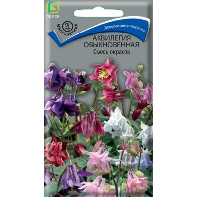 Аквилегия обыкновенная, смесь окрасок 0,05г (Семена ПОИСК)