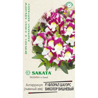 Львиный зев (антирринум) Флорал Шауэрс биколор вишневый F1, 7 семян (Sakata, Япония)