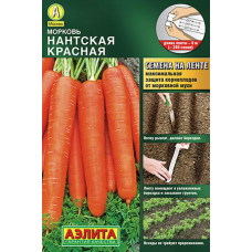 Морковь Нантская красная на ленте 8м (семена Аэлита)