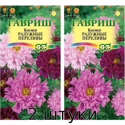 Космея Радужные переливы махровая, 0,1гр. Семена Гавриш - 2шт