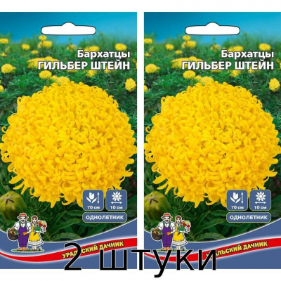 Бархатцы ГИЛЬБЕР ШТЕЙН 0,2гр. Семена Уральский дачник - 2шт