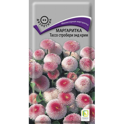 Маргаритка Тассо стробери энд крим 20сем. Семена Поиск