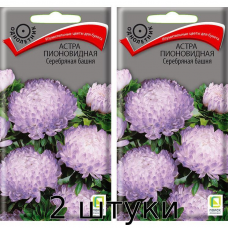 Астра Башня Серебряная пионовидная 0,3гр. Семена Поиск - 2шт
