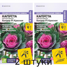 Капуста декоративная Кондор F1 Красная / Семена Алтая / 5 семян - 2шт